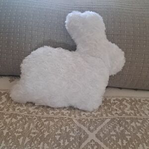 White Plush Bunny Pillow